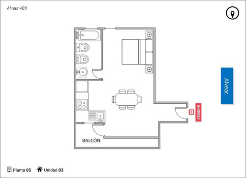 Imagen 2 de 12 de Departamento Monoambiente En Venta En Rosario