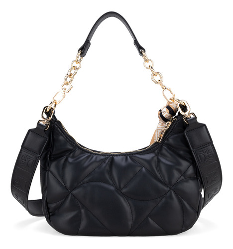 Bolsa Hobo Cloe Onsamy I Mediano Color Negro
