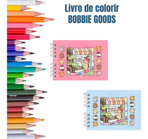 Livro De Colorir Bobbie Goods Capa Dura Com Desenhos Variados Infantil E Adulto