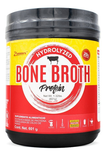 Proteína Bone Broth En Polvo Zammex 601 Gr