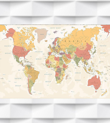 Fondo de pantalla de oficina de Mapa Mundi Cores