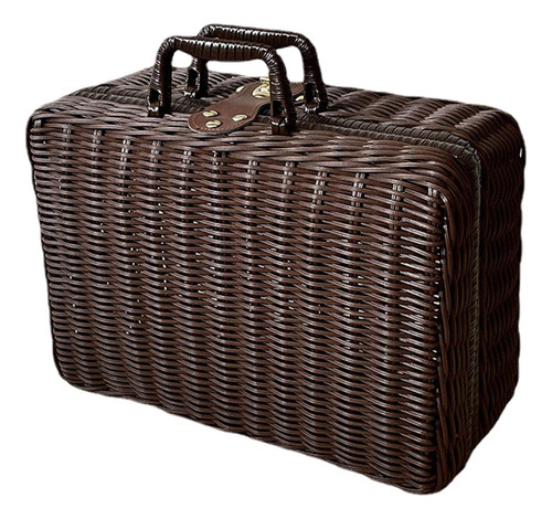 Bolso De Ratán Vintage, Cesta De Picnic, Cesta De L Marrón