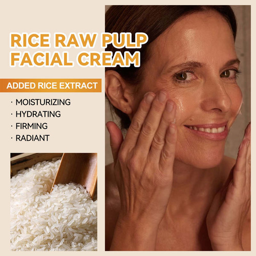 Creme Hidratante Raw Polp Facial De Arroz Com Extrato De Arr