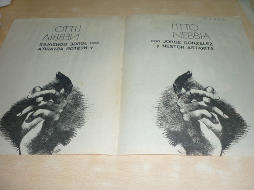 Litto Nebbia Gonzalez Astarita Programa Show 1975 Autografo