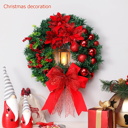 Zj Promoção De Grinalda De Porta De Natal Com Decoração De