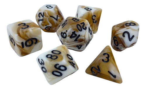 7x Juego De Dados Poliédricos D6 D4 D8 D10 D12 D20 Juego De