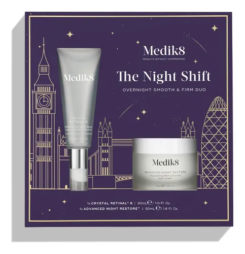 Night Shift Duo Medik8 Crystal Retinol 6 Serum + Night Cream