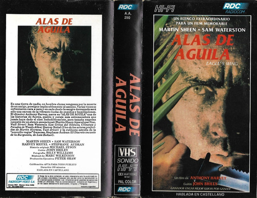 Alas De Aguila Vhs Martin Sheen Harvey Keitel Vhs Nuevo