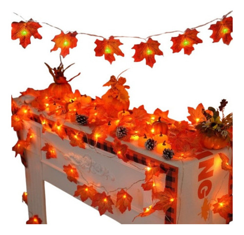Nuevo 2 Piezas De Luces Navideñas For Decoración De Otoño
