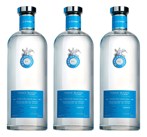 Pack De 3 Tequila Bco.100% Casa Dragones 750ml