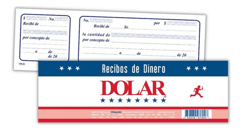 Block Recibo De Dinero Dolar D-8602 C/talon 24 H