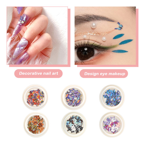 Pegatinas De Uñas Pinsheng Con Forma De Mariposa En 3d