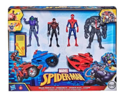 Set De Figuras Spiderman Venom Villanos Con VehĂculos 6