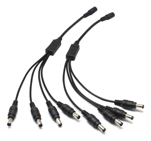 Paquete De 2 Cables Divisor De Alimentacion Cc De 1 A 4 Vias