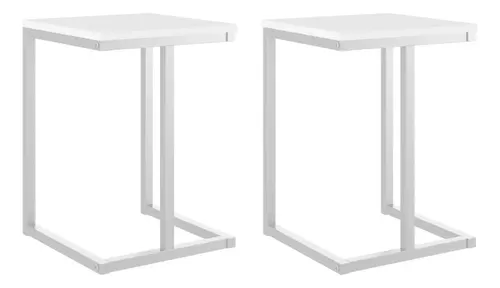 Banquetas Cozinha 2 Unidades Móveis Carraro Branco Estrutura Aço Modelo 1440