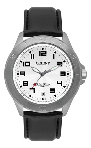 Relógio Orient Masculino Couro - Mbsc1032 S2px Cor da correia Preto