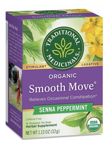 Te Organico Smooth Move Senna Peppermint 16 Sobres