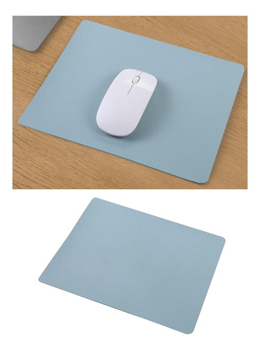 2 Almofada De Mesa, Couro Pu Desk Mouse Pad, Durável Azul