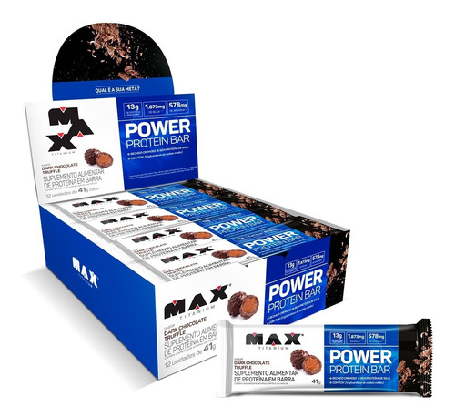 Power Protein Bar Whey Bar Cx 12 Uni Barra De Proteina Max 