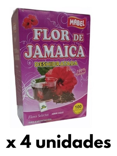 Te Flor De Jamaica 100 Sobres (4 Unidades)
