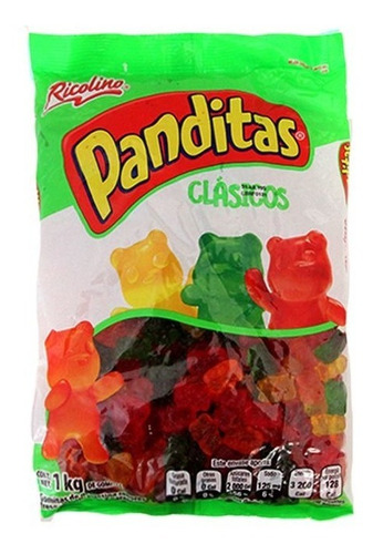 2 Kgs Gomitas Ositos Brillados Panditas Granel Varias Marcas