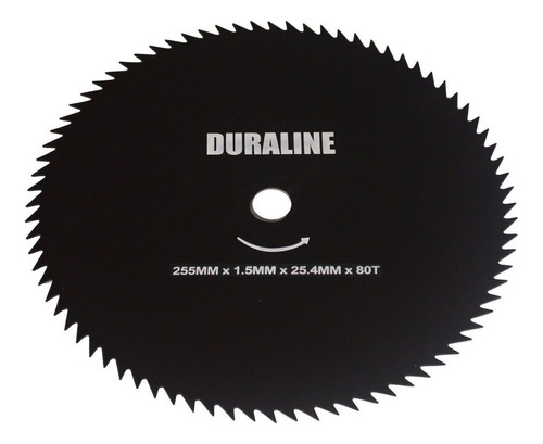 Duraline Lâmina Disco Serra 80 Dentes Furo 25,4Mm (1") C/ Redutor P/ 20Mm Roçadeira