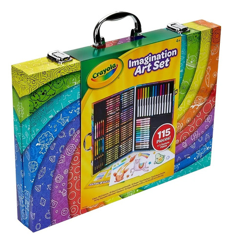 Valija Set Arte Crayolas Marcadores Papel Lápices 115pzs 