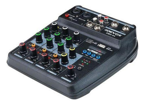 Mesa De Som Devox Dmx-04 4 Canais Bluetooth E Interface