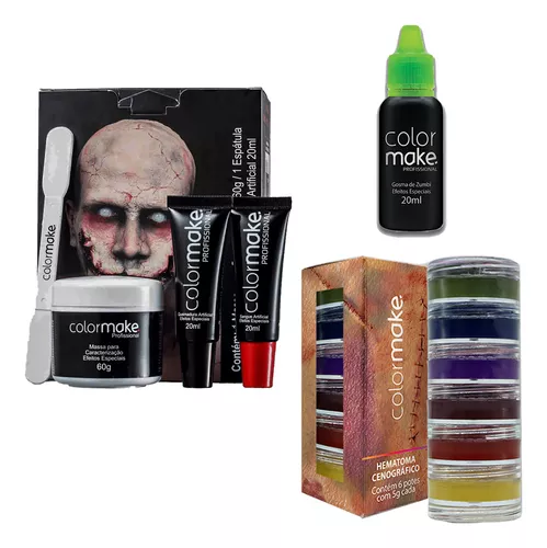 PRETYZOOM 1 Conjunto De Cera De De Halloween Kit De Maquiagem De Zumbi De  Halloween Cera De Maquiagem De Halloween Ferramenta De Maquiagem De  Halloween Kit De Cera De De Maquiagem