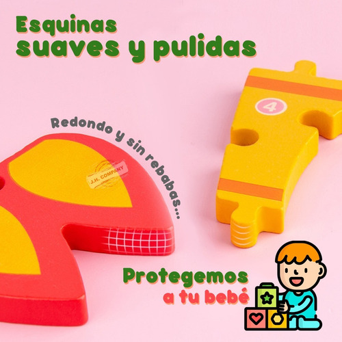 Rompecabezas Juguete Didactico Madera Numeros Figuras M-094