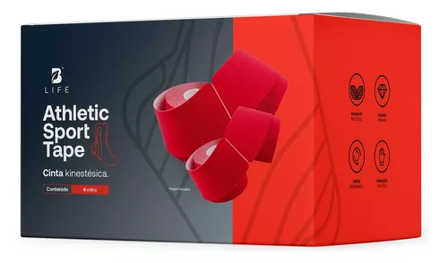 4 rollos de cinta kinesiológica para deportes de 2 yardas, adhesivo  deportivo Kinesio vendaje terapéutico