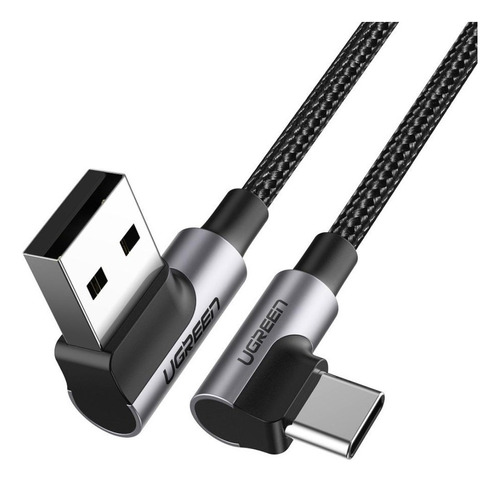 Cable Usb-c A Usb Angulo 90° En L 3a Carga Rapida 2m Ugreen