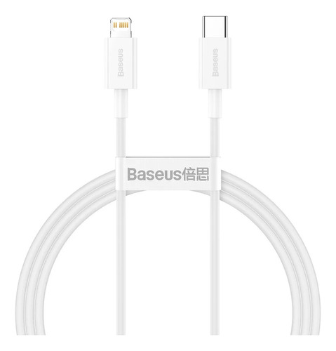 Cabo C Lightning Baseus Pd 20w 1.5m iPhone 11 12 8 X Xr Cor Branco