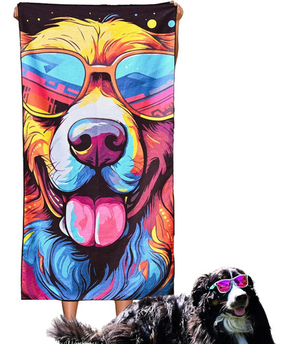 Toalla De Playa Microfibra Colorida 31x62 Cm Para Mujer Y Ni