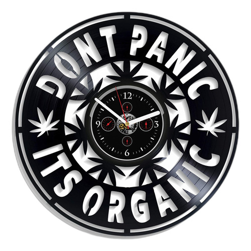 Handmadecorp Dont Panic Reloj De Pared Con Diseño De Panic