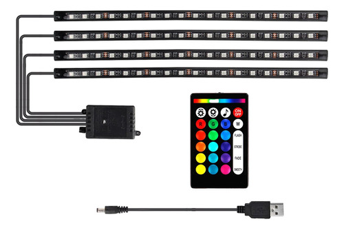 Tira De Luces Para Coche, 72 Lámparas Rgb, Accesorios Para