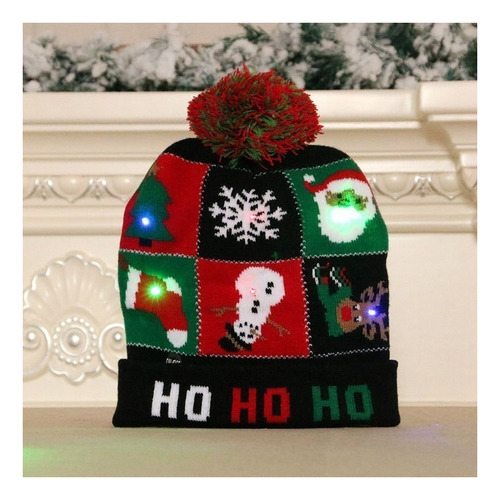 Lote 10 Gorro De Navidad Con Luz Led Regalo Navideño Mayoreo