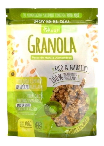 Granola Pasta De Maní Y Almendras X 400 Gr - Kuati