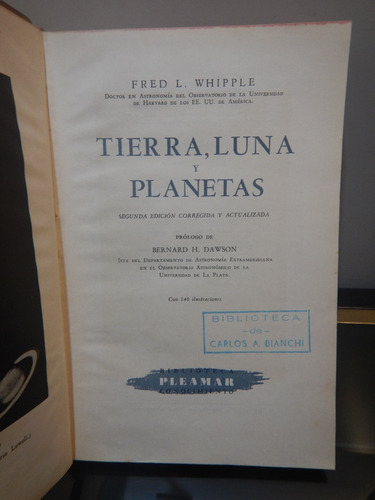 Adp Tierra, Luna, Planetas Fred. L. Whipple / Ed. Pleamar (Usado)