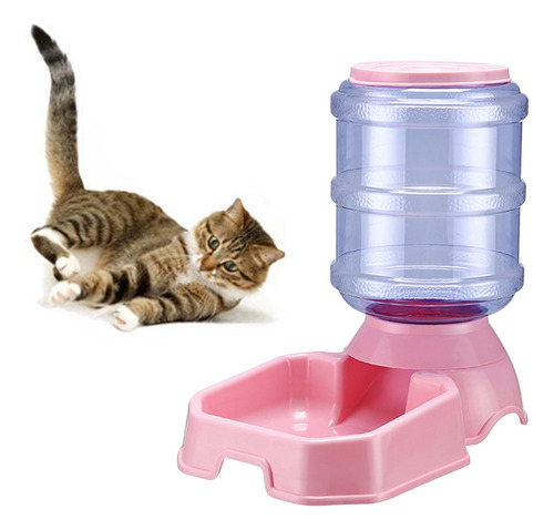 Alimentador Automático Para Mascotas Alimentador Rosa
