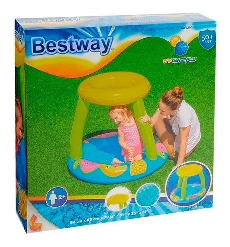 Imagen 3 de 8 de Pileta Inflable Infantes Y Bebes De Frutas Con Techo Bestway