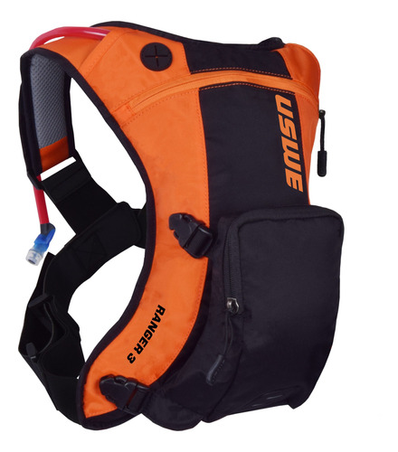 Mochila Hidratacion Bici/moto Uswe Ranger 3 Naranja