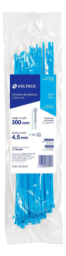 Cincho Plástico Azul 50 Lb Bolsa Con 50 Piezas