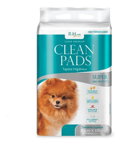 Clean Pads Tapete Higiênico Para Cães 85x60cm C/ 30un