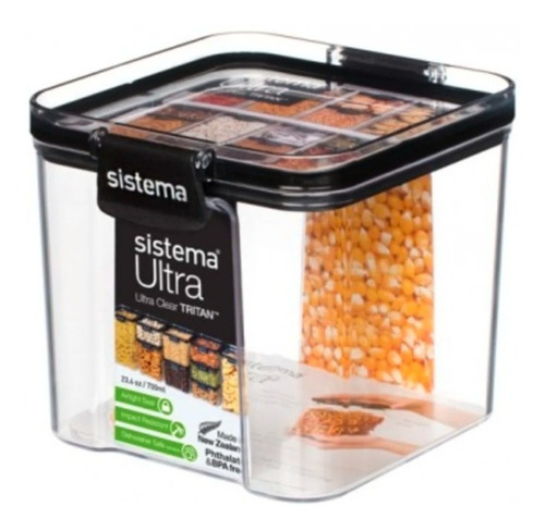 Recipiente Plástico Hermético Sistema Ultra Tritan 700ml 