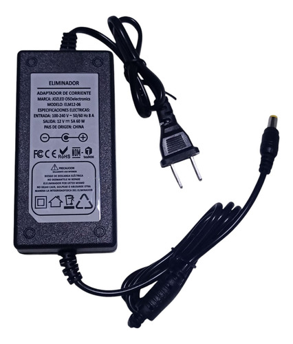 Eliminador Fuente 12v 5a 60w