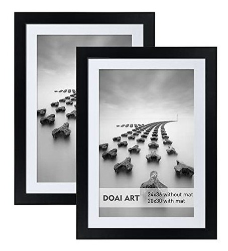 Doai Art 24x36 Poster Frame Negro 2 Pack Sin Mat O 7xdtz