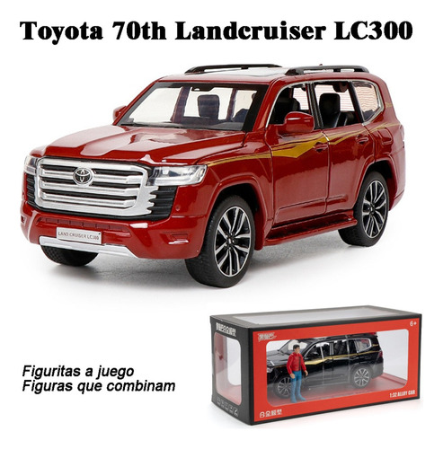 Z Toyota Land Cruiser Miniatura Metal Coche Con Luces Y