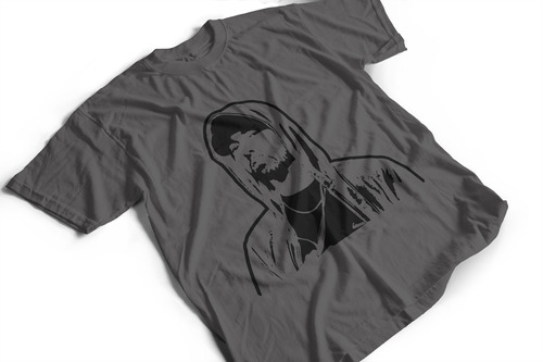 Camiseta Algodón Peinado Adultos Con Estampado Rapero Eminem