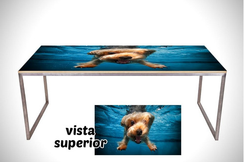 Vinilo Para Mesa Perro Bajo El Agua Funny Pet M5